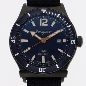 WATCH Salvatore Ferragamo FF3210015 Navy SS/Nylon QZ